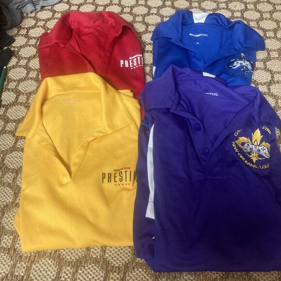 4 Lot! GameStop Employee Uniform Shirt Lot - Red Collared Dri-Fit Polo Small Xs - Picture 1 of 5